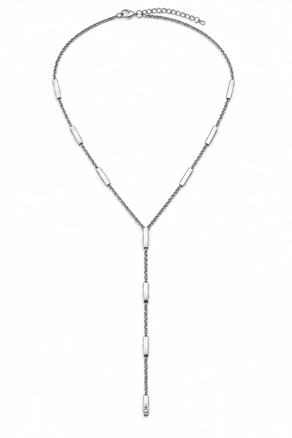 Collana Linea Luce a Y in Acciaio — vista principale